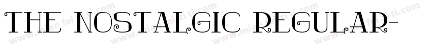 The Nostalgic REGULAR字体转换
